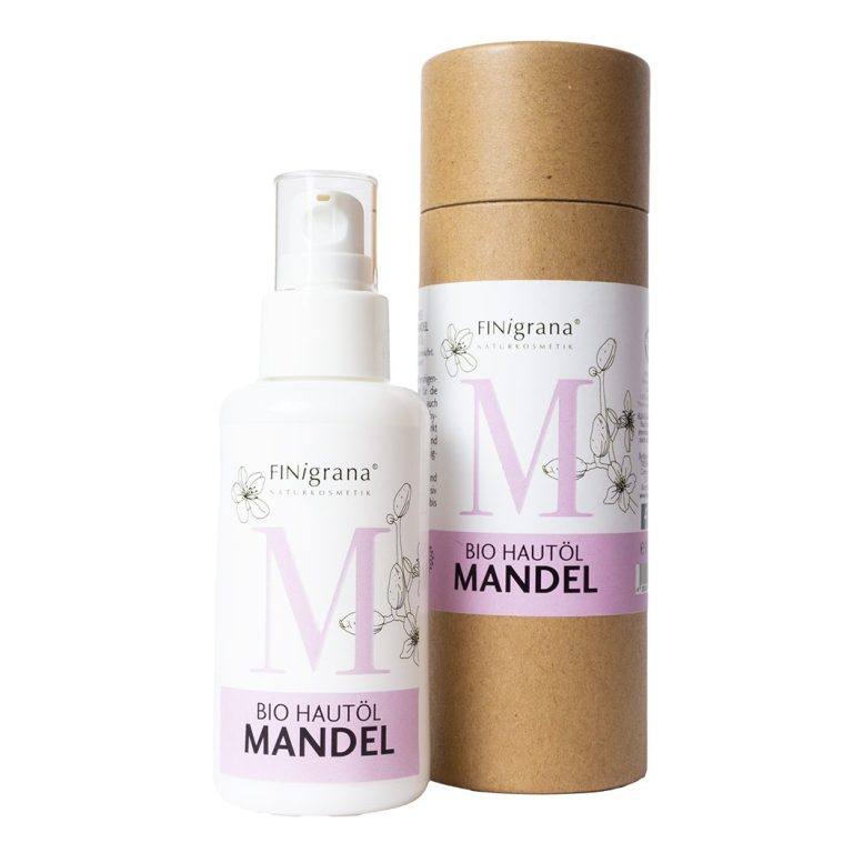 Finigrana Bio Jojoba Hautöl in Papphülse und Opalglasverpackung.