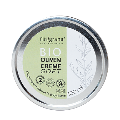 Aufsicht auf die Finigrana Bio Olivencreme soft in der Aludose.